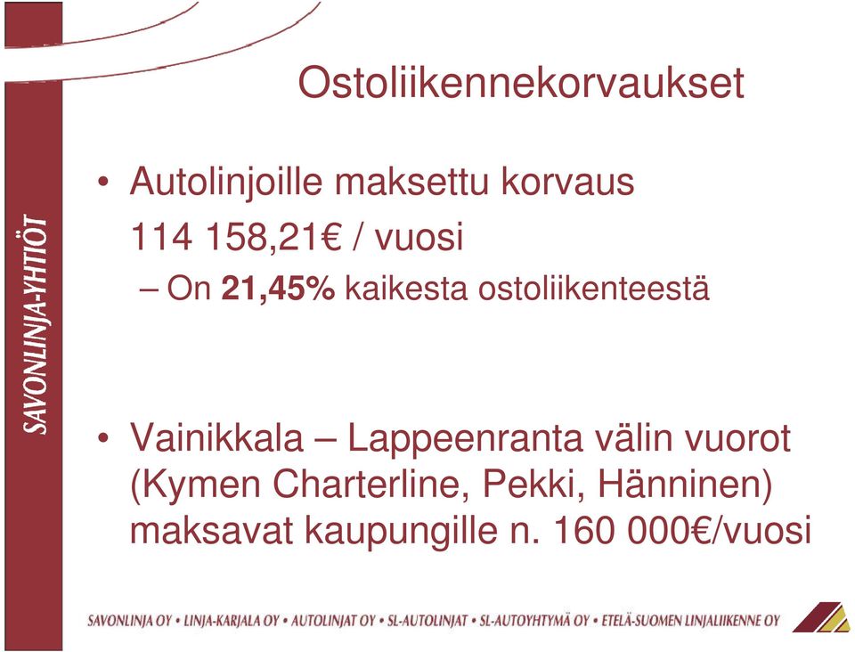 Vainikkala Lappeenranta välin vuorot (Kymen