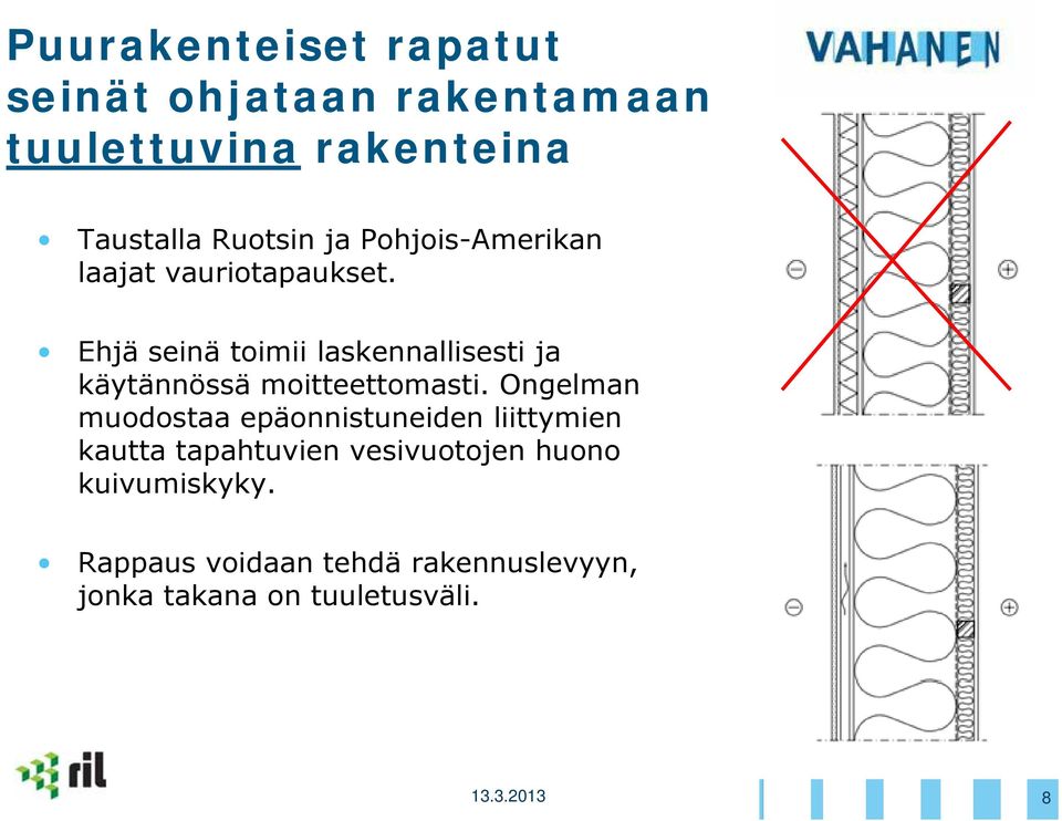 Ehjä seinä toimii laskennallisesti ja käytännössä moitteettomasti.