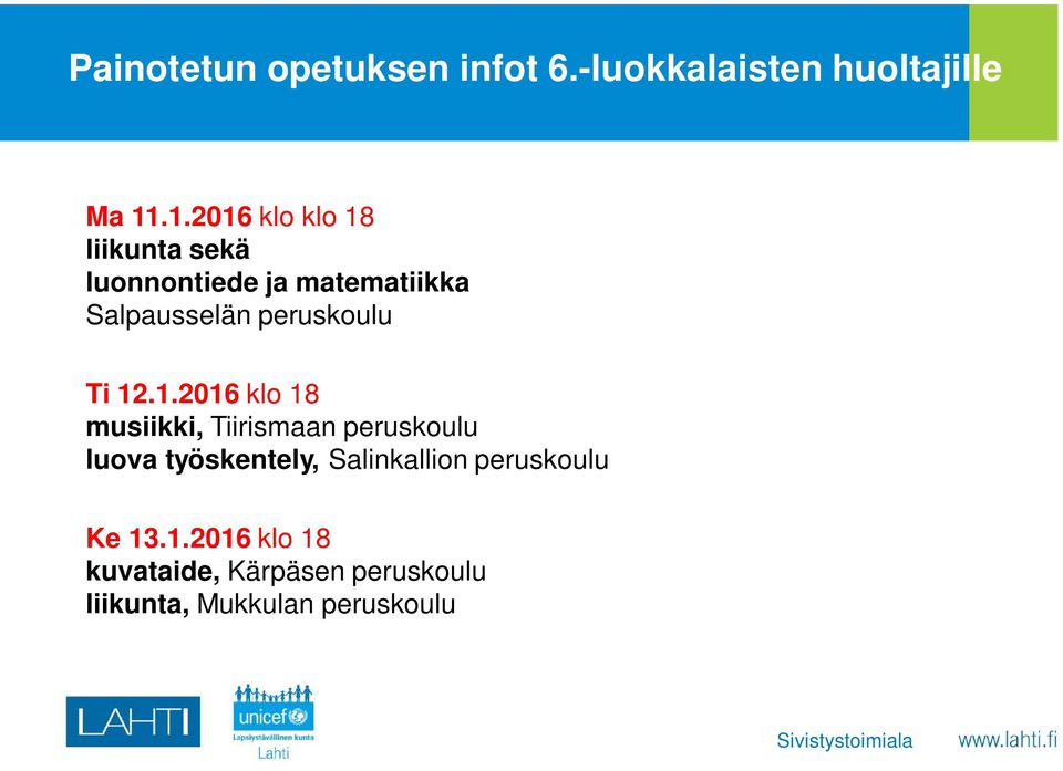 peruskoulu Ti 12