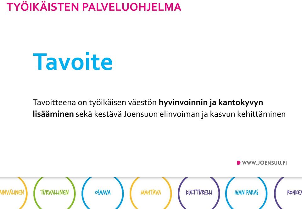 hyvinvoinnin ja kantokyvyn lisääminen