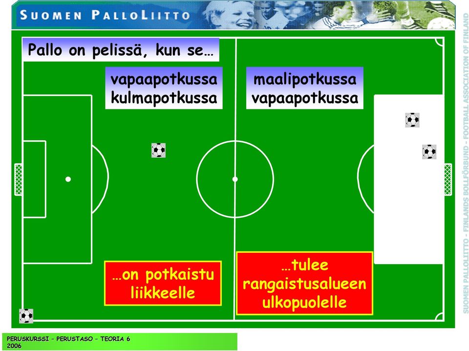 potkaistu liikkeelle maalipotkussa