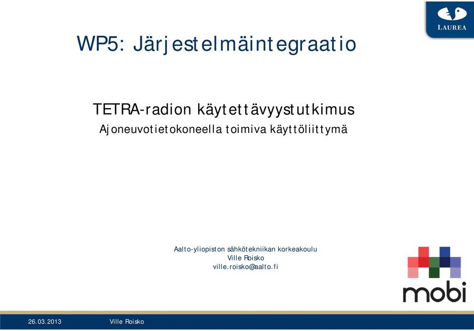 käyttöliittymä Aalto-yliopiston sähkötekniikan