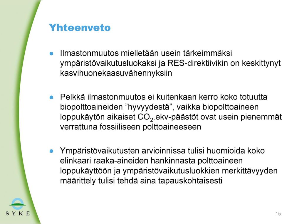 loppukäytön aikaiset CO 2.