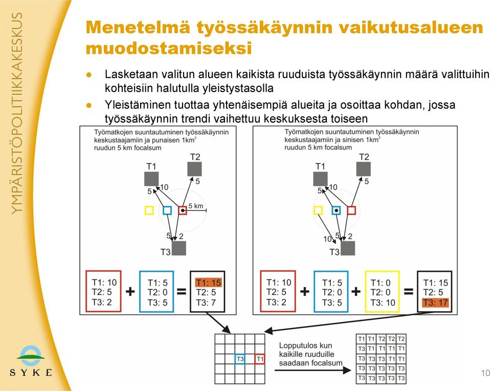 halutulla yleistystasolla Yleistäminen tuottaa yhtenäisempiä alueita ja