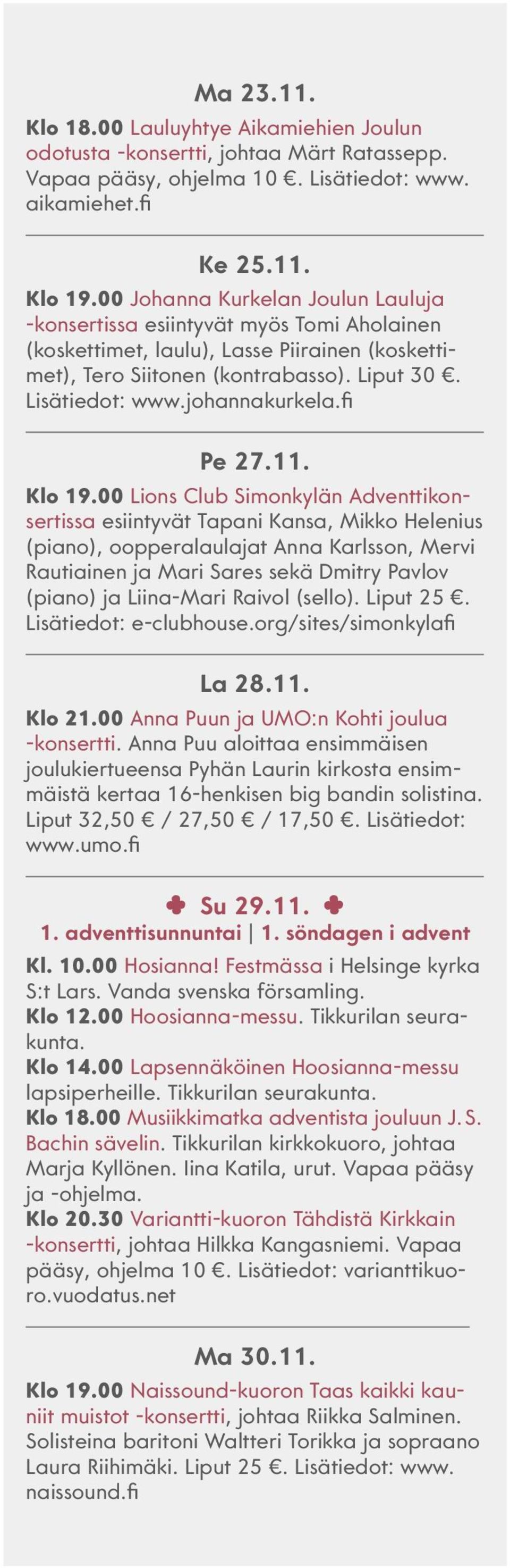 johannakurkela.fi Pe 27.11. Klo 19.