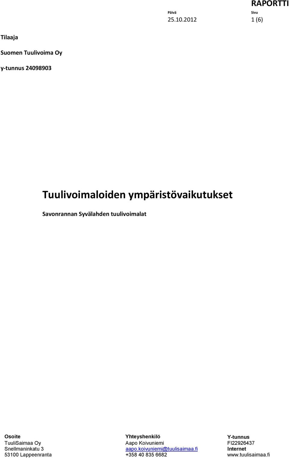 Tuulivoima Oy y-tunnus 24098903