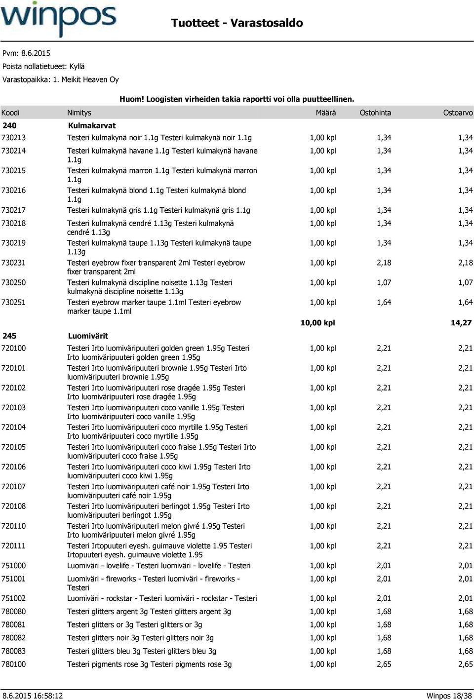 13g Testeri kulmakynä cendré 1.13g 730219 Testeri kulmakynä taupe 1.13g Testeri kulmakynä taupe 1.