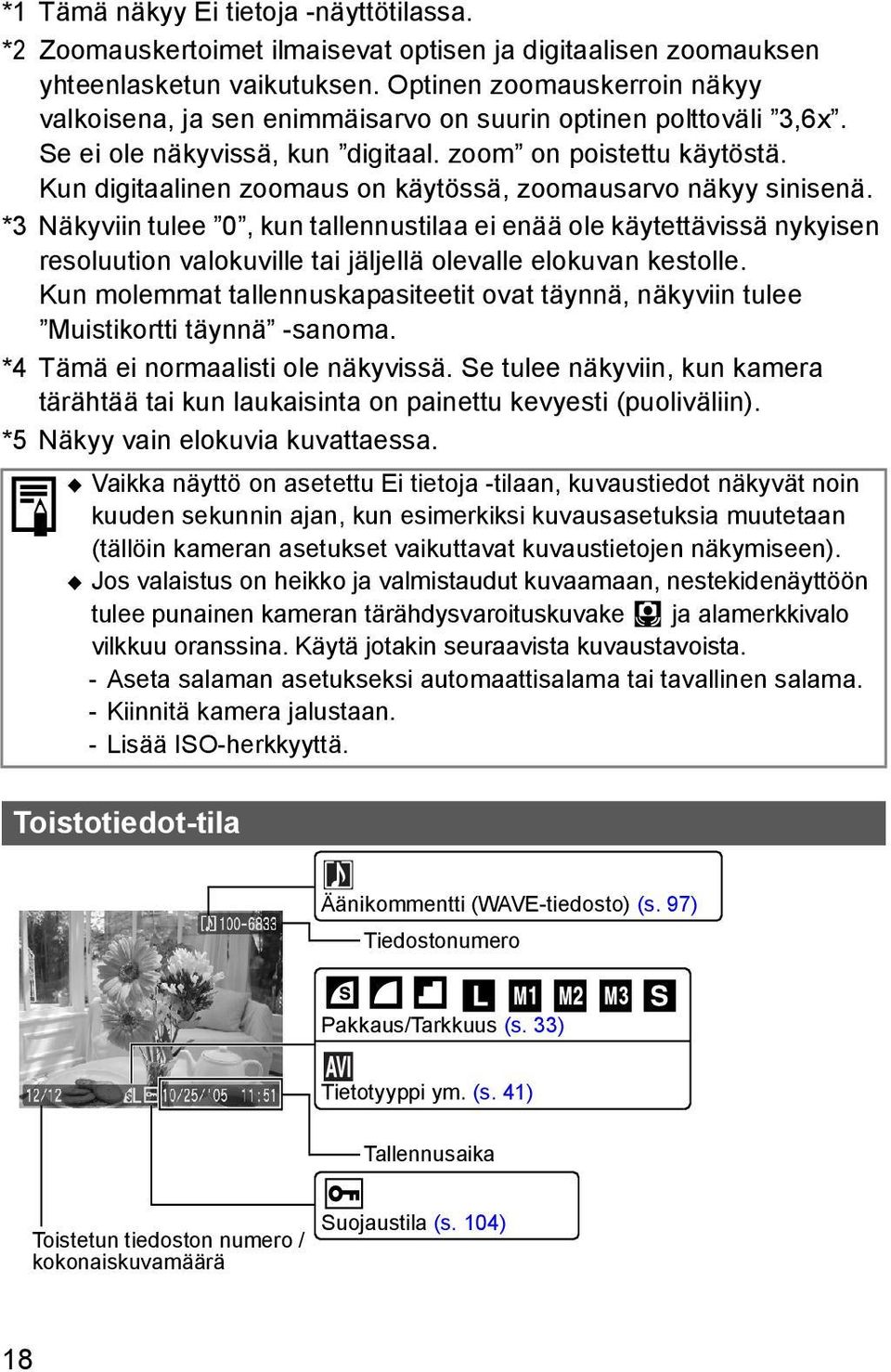 Kun digitaalinen zoomaus on käytössä, zoomausarvo näkyy sinisenä.