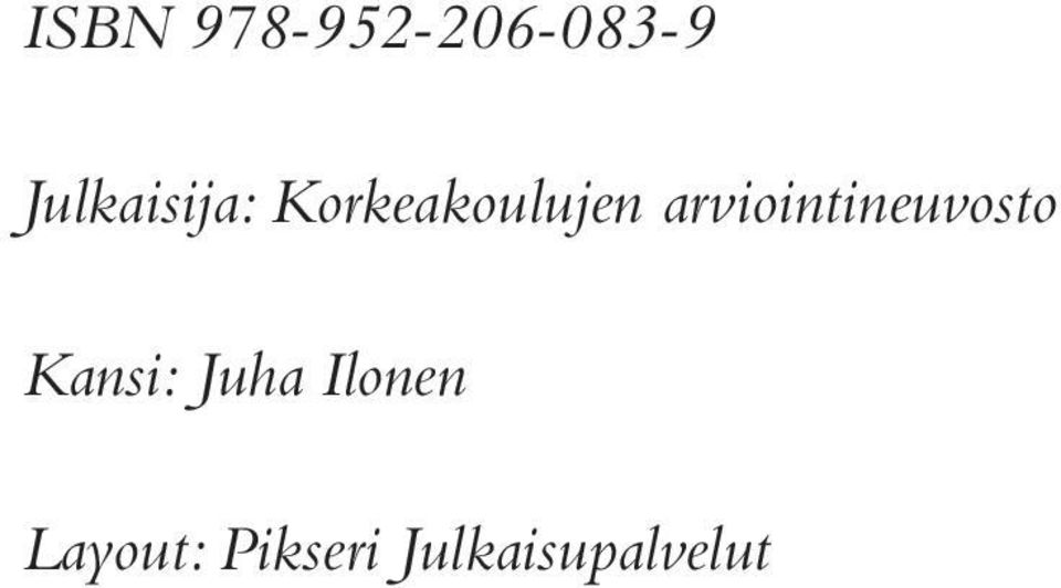arviointineuvosto Kansi: Juha