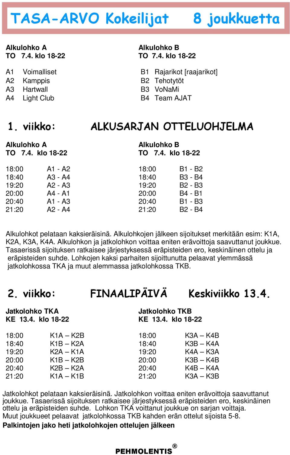 klo 18-22 TO 7.4.