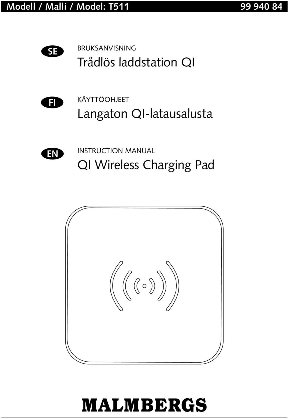 KÄYTTÖOHJEET Langaton QI-latausalusta EN