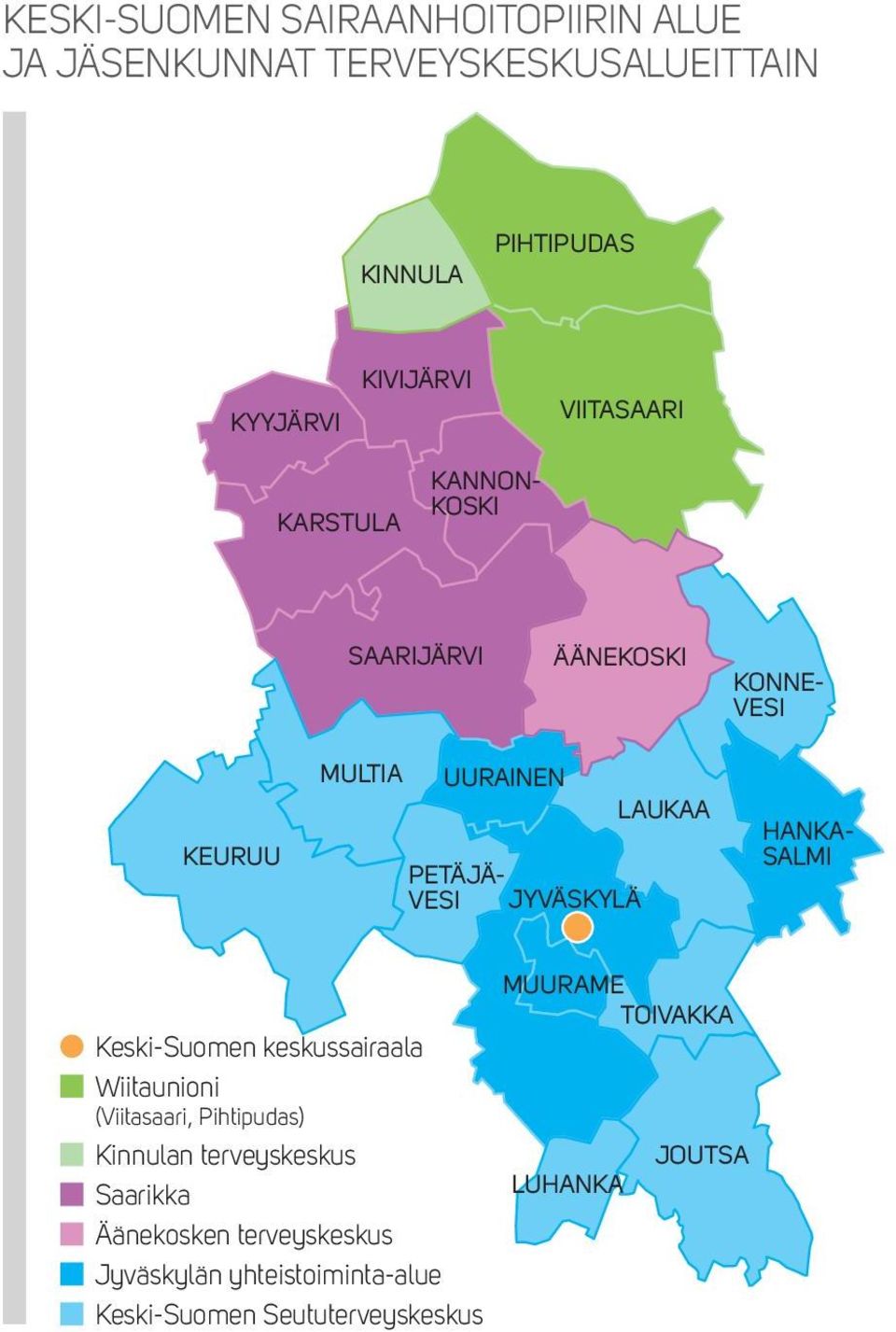 LAUKAA HANKA- SALMI Keski-Suomen keskussairaala Wiitaunioni (Viitasaari, Pihtipudas) Kinnulan terveyskeskus