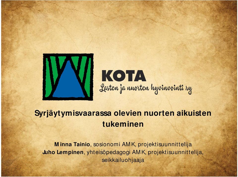 projektisuunnittelija Juho Lempinen,