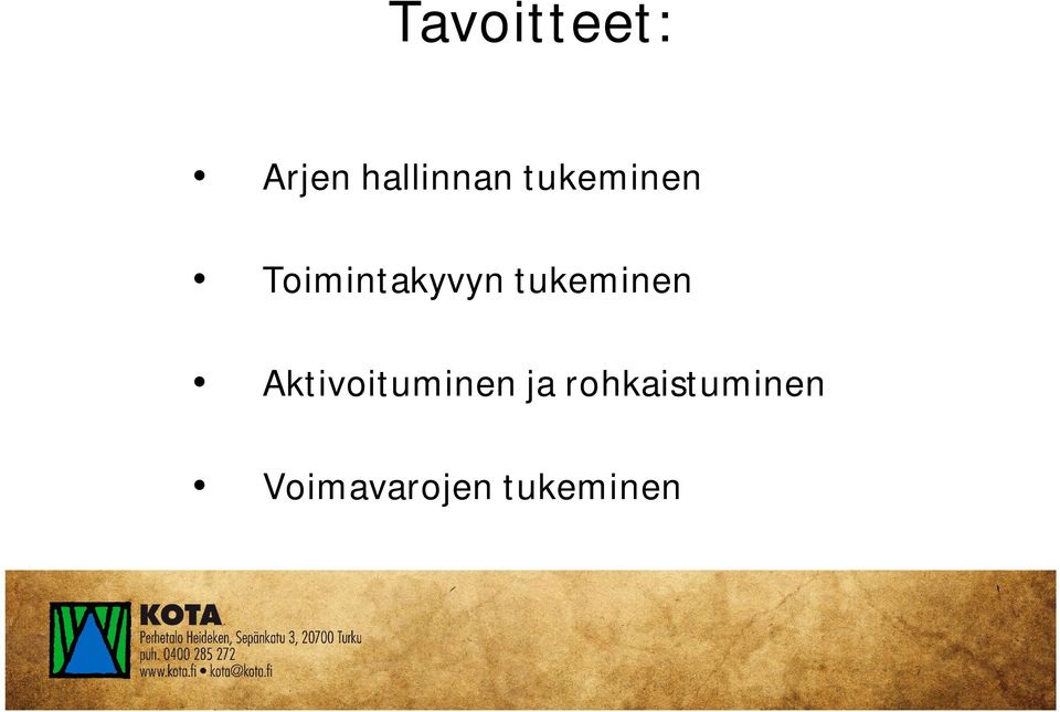 tukeminen Aktivoituminen ja