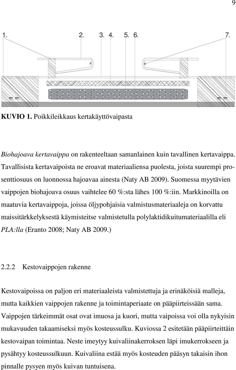 Suomessa myytävien vaippojen biohajoava osuus vaihtelee 60 %:sta lähes 100 %:iin.