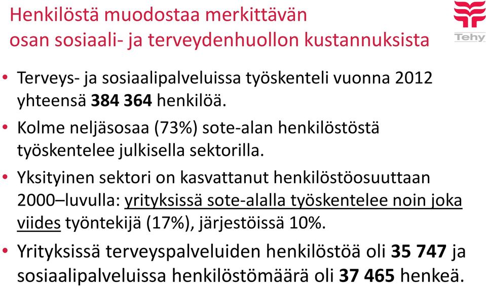 Yksityinen sektori on kasvattanut henkilöstöosuuttaan 2000 luvulla: yrityksissä sote-alalla työskentelee noin joka viides työntekijä