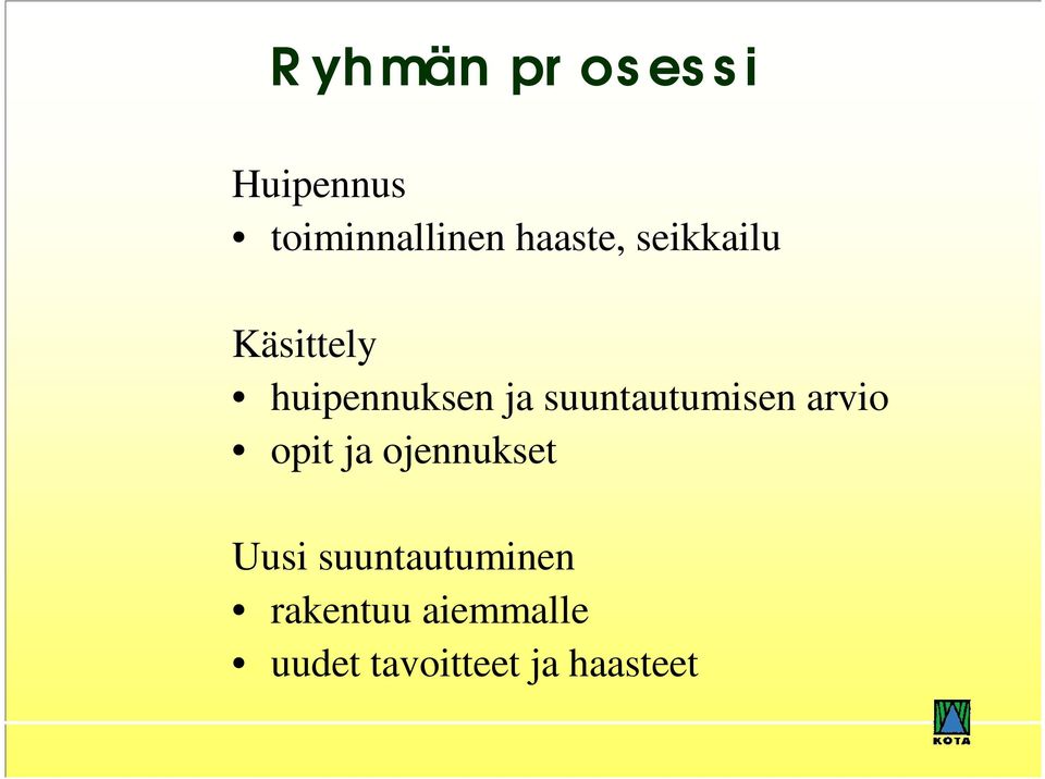 suuntautumisen arvio opit ja ojennukset Uusi