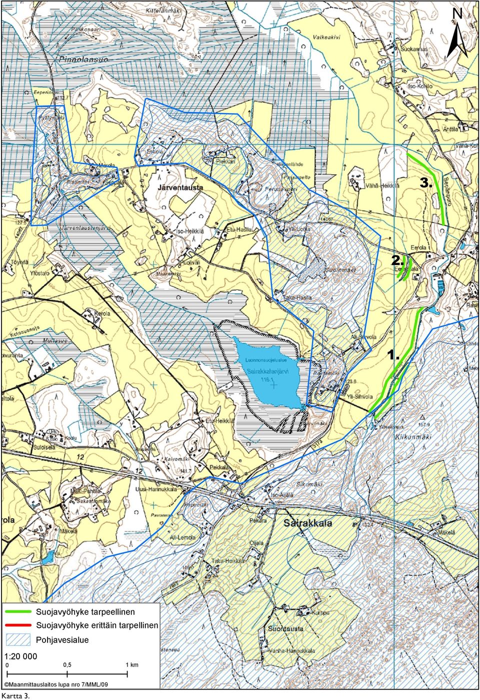 1:20 000 0 0,5 1 km Maanmittauslaitos lupa nro