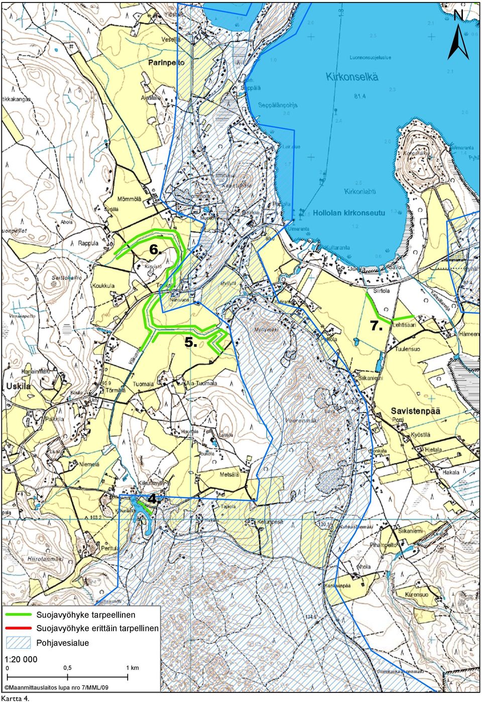 erittäin tarpellinen Pohjavesialue 0 20 Hämeen 0,5