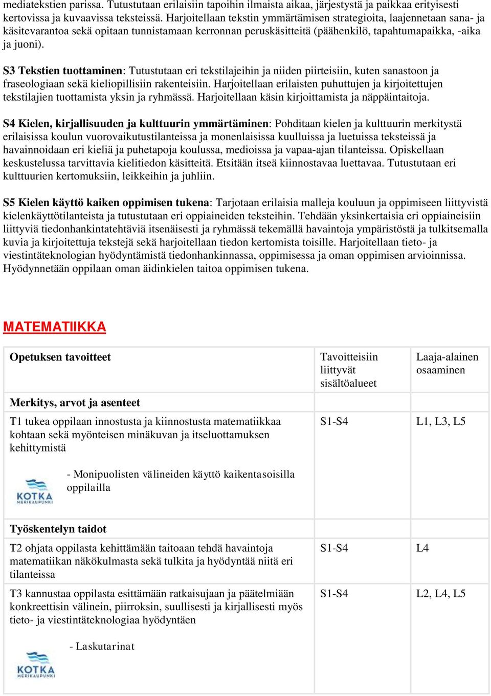 S3 Tekstien tuottaminen: Tutustutaan eri tekstilajeihin ja niiden piirteisiin, kuten sanastoon ja fraseologiaan sekä kieliopillisiin rakenteisiin.