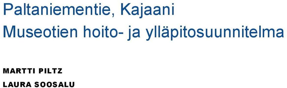 hoito- ja
