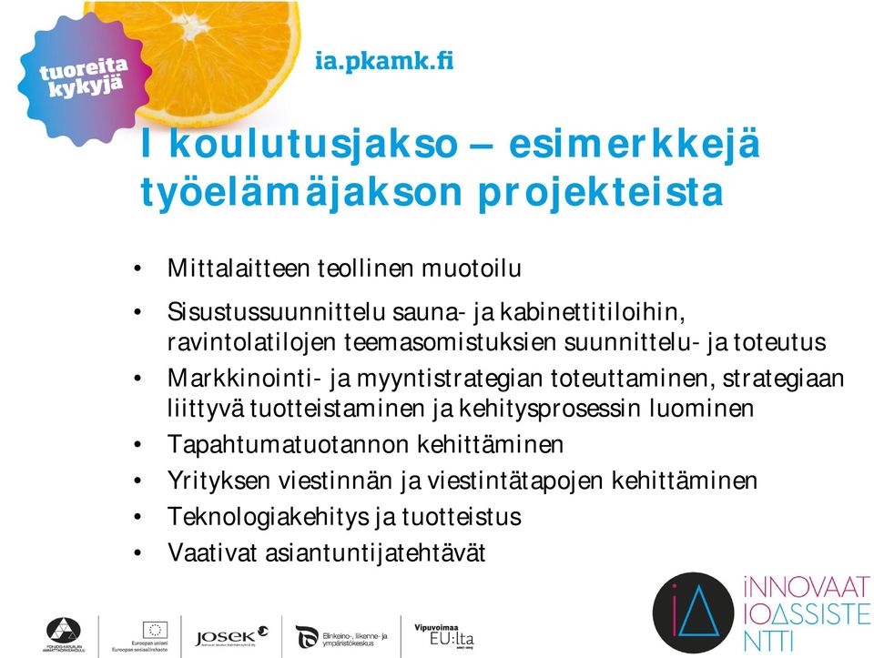 toteuttaminen, strategiaan liittyvä tuotteistaminen ja kehitysprosessin luominen Tapahtumatuotannon kehittäminen