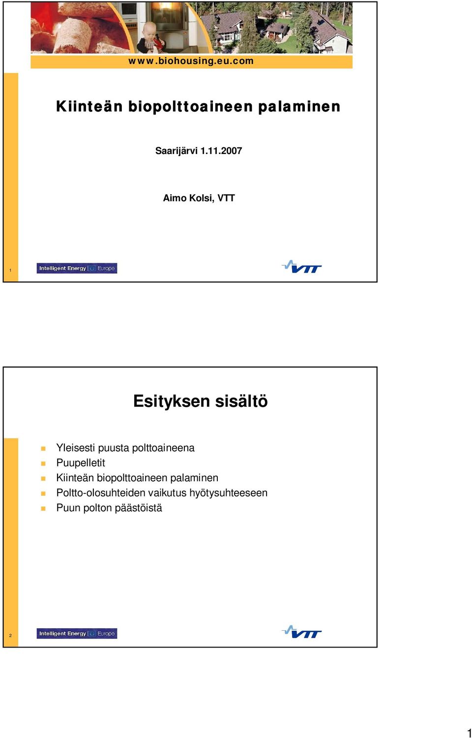 2007 Aimo Kolsi, VTT 1 Esityksen sisältö Yleisesti puusta