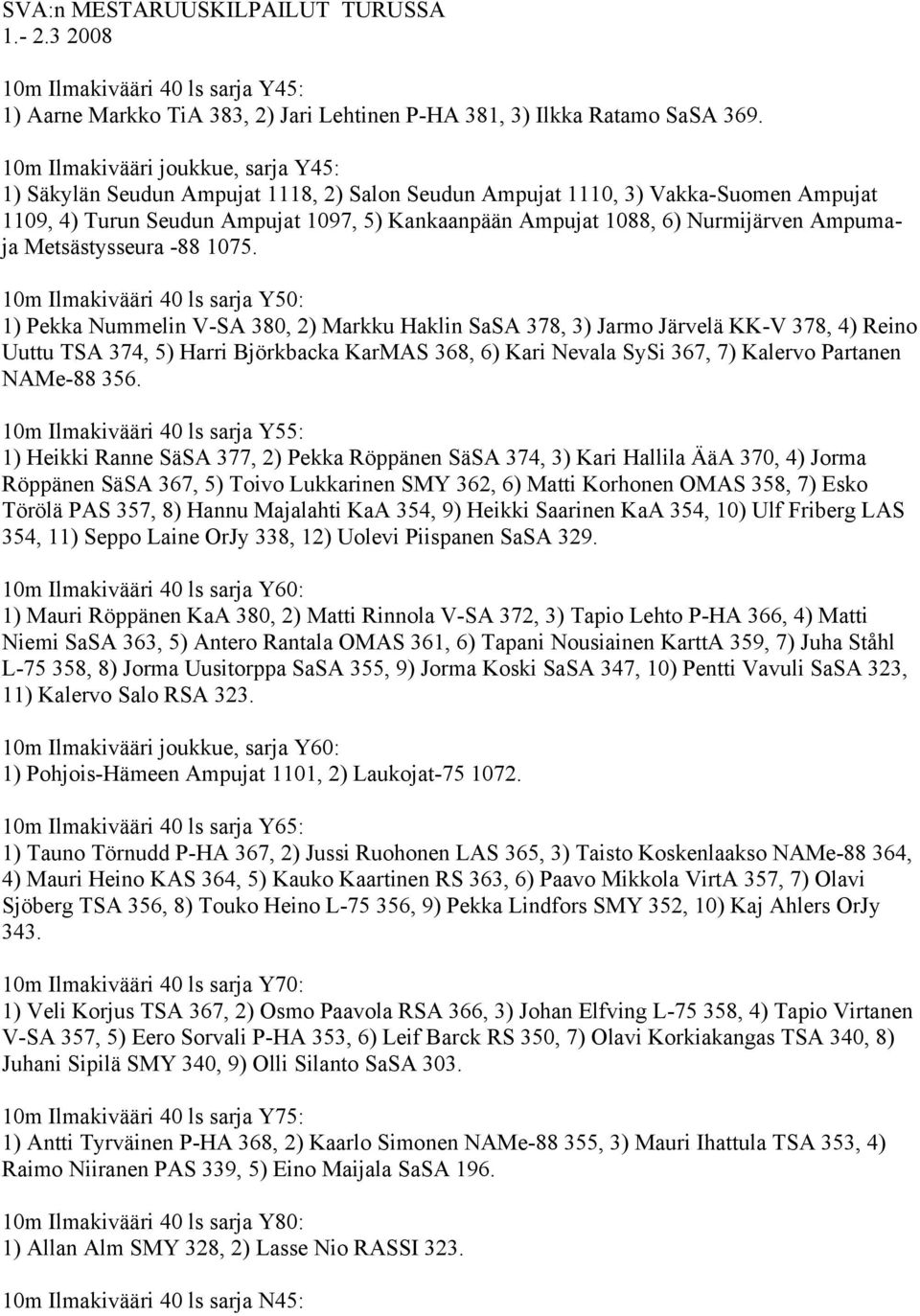 Nurmijärven Ampumaja Metsästysseura -88 1075.