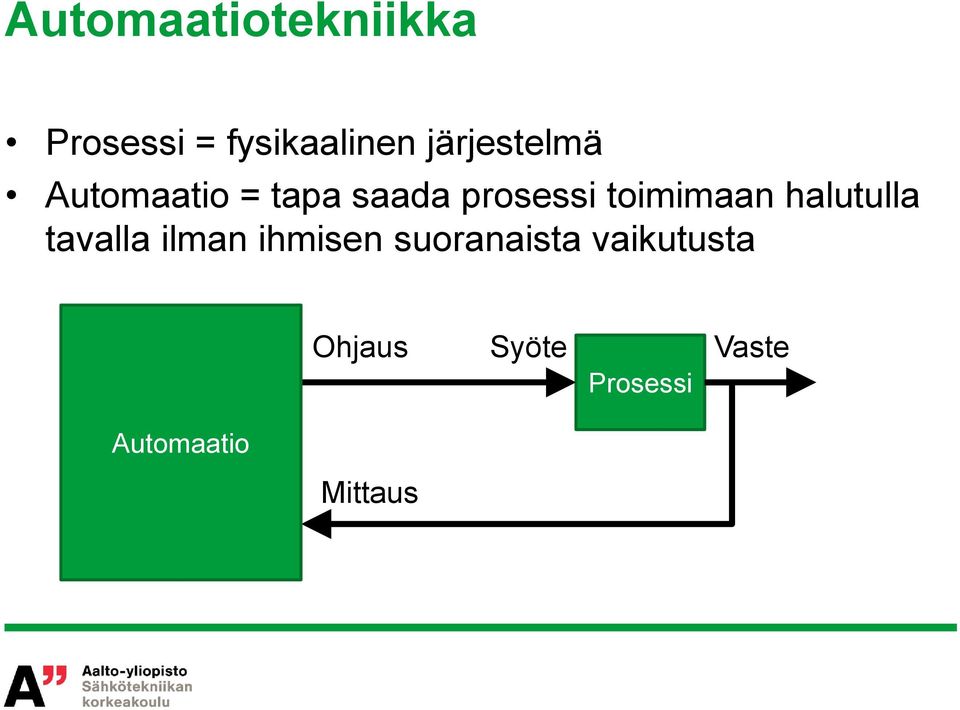 toimimaan halutulla tavalla ilman ihmisen