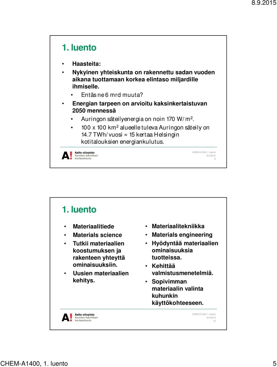 7 TWh/vuosi 15 kertaa Helsingin kotitalouksien energiankulutus. 9 1.