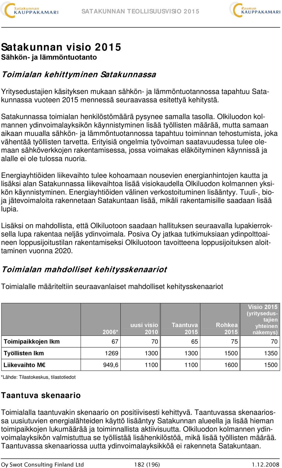 Olkiluodon kolmannen ydinvoimalayksikön käynnistyminen lisää työllisten määrää, mutta samaan aikaan muualla sähkön- ja lämmöntuotannossa tapahtuu toiminnan tehostumista, joka vähentää työllisten