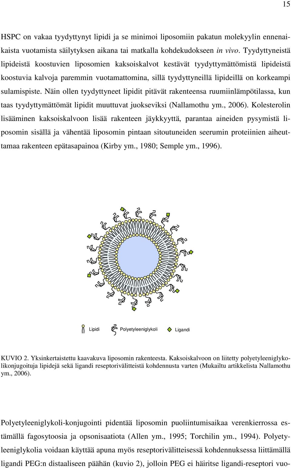 sulamispiste. Näin ollen tyydyttyneet lipidit pitävät rakenteensa ruumiinlämpötilassa, kun taas tyydyttymättömät lipidit muuttuvat juokseviksi (Nallamothu ym., 2006).