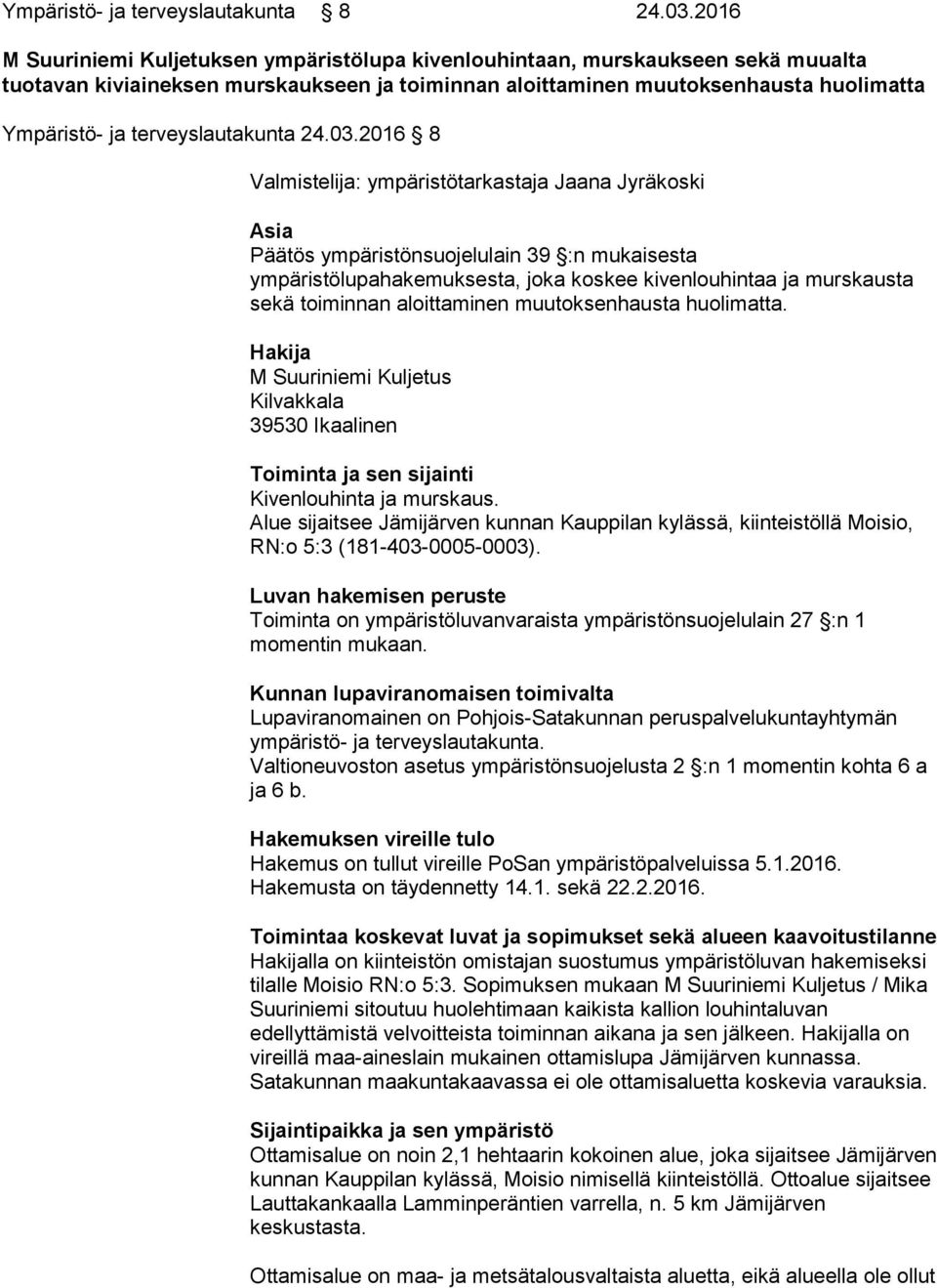 terveyslautakunta 24.03.