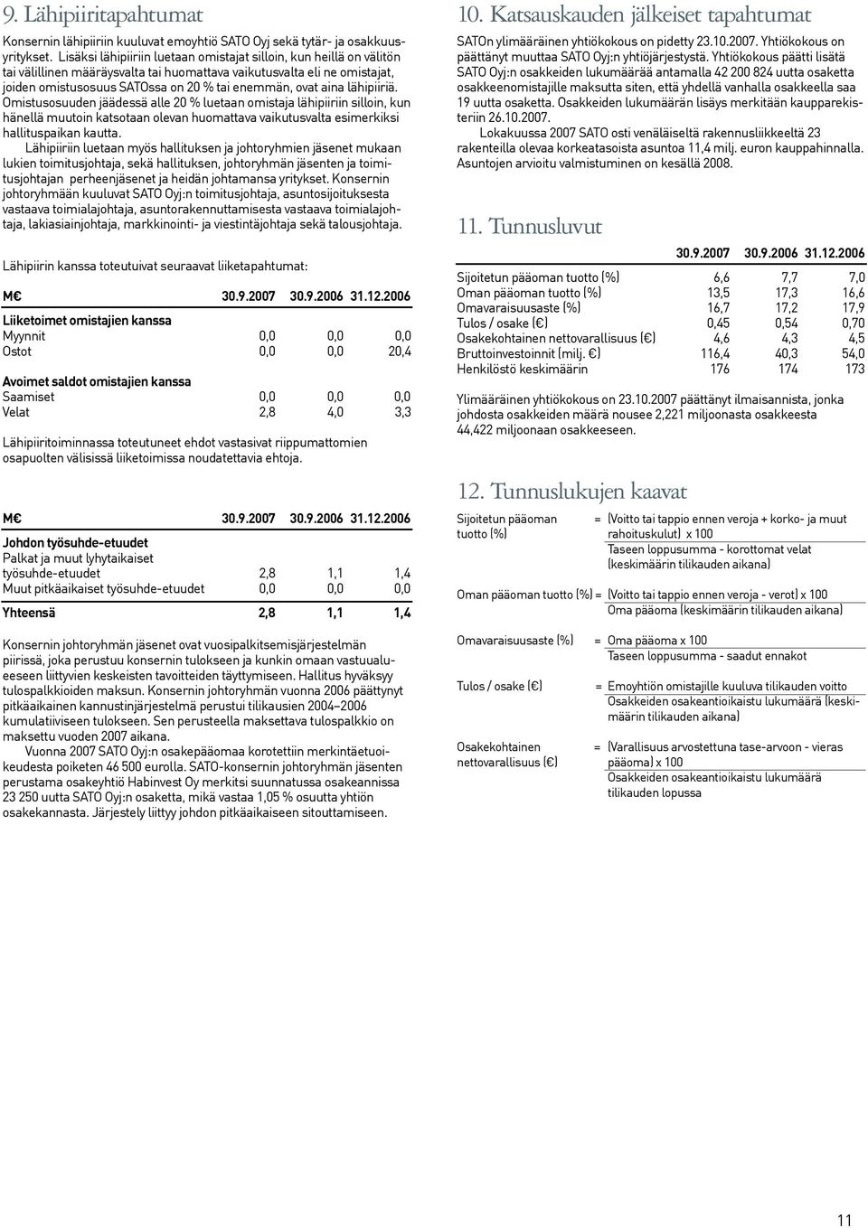 aina lähipiiriä. Omistusosuuden jäädessä alle 20 % luetaan omistaja lähipiiriin silloin, kun hänellä muutoin katsotaan olevan huomattava vaikutusvalta esimerkiksi hallituspaikan kautta.