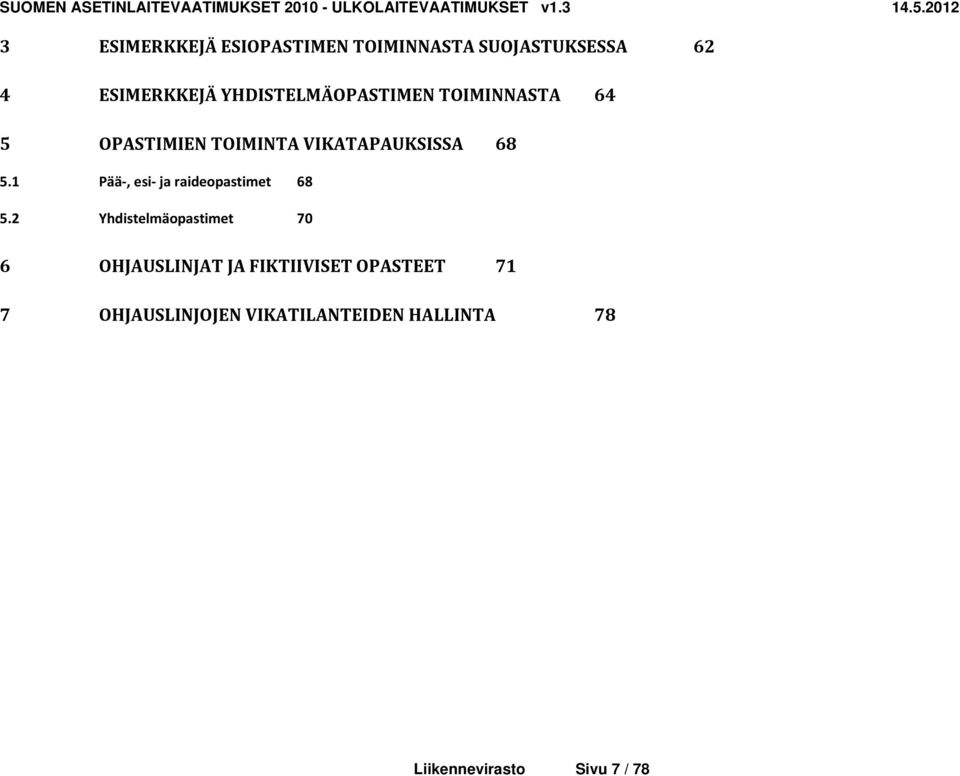 1 Pää, esi ja raideopastimet 68 5.