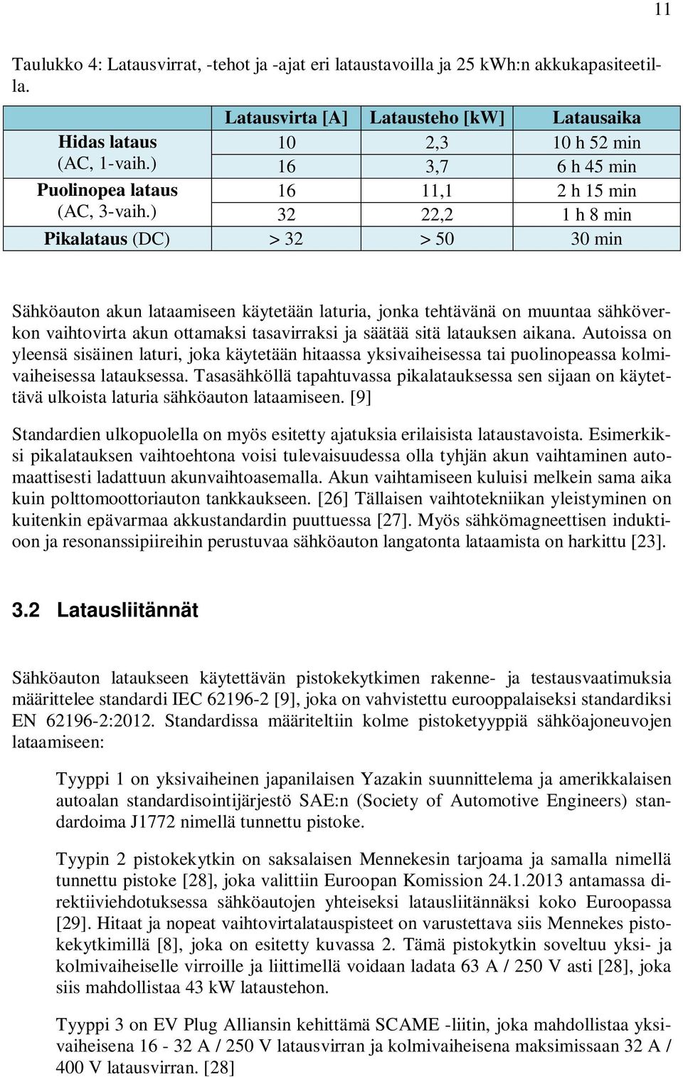 ) 32 22,2 1 h 8 min Pikalataus (DC) > 32 > 50 30 min Sähköauton akun lataamiseen käytetään laturia, jonka tehtävänä on muuntaa sähköverkon vaihtovirta akun ottamaksi tasavirraksi ja säätää sitä