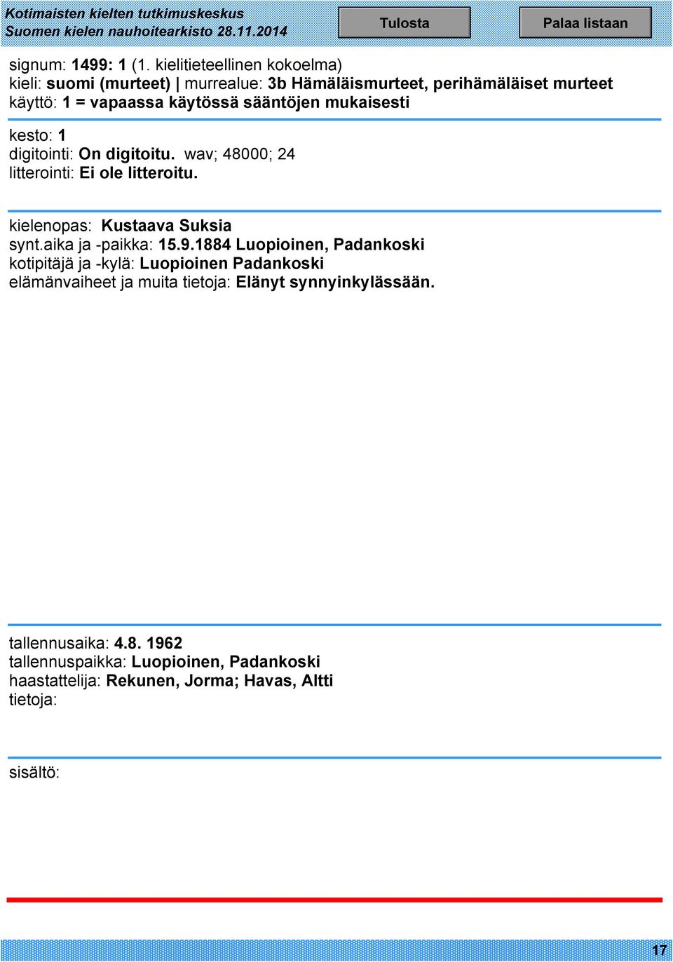 aika ja -paikka: 15.9.