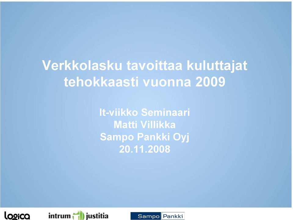 2009 It-viikko Seminaari