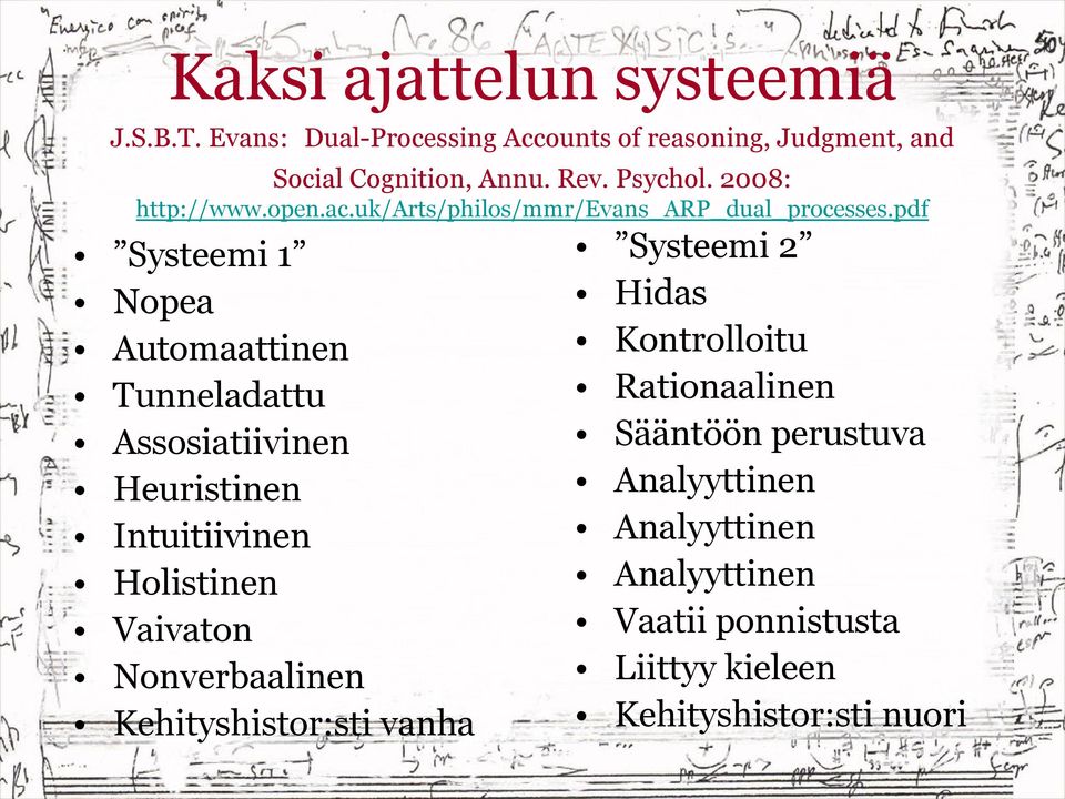 pdf Systeemi 1 Nopea Automaattinen Tunneladattu Assosiatiivinen Heuristinen Intuitiivinen Holistinen Vaivaton Nonverbaalinen