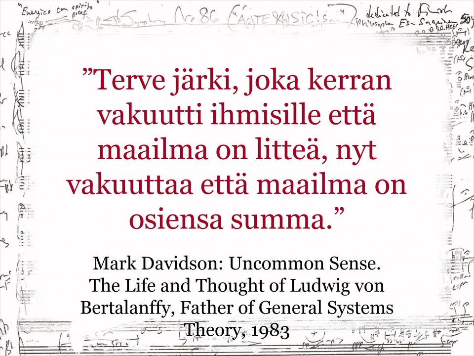 Mark Davidson: Uncommon Sense.