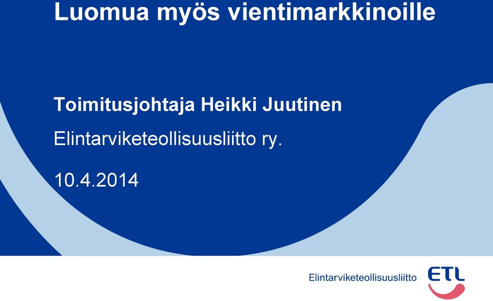 Toimitusjohtaja Heikki