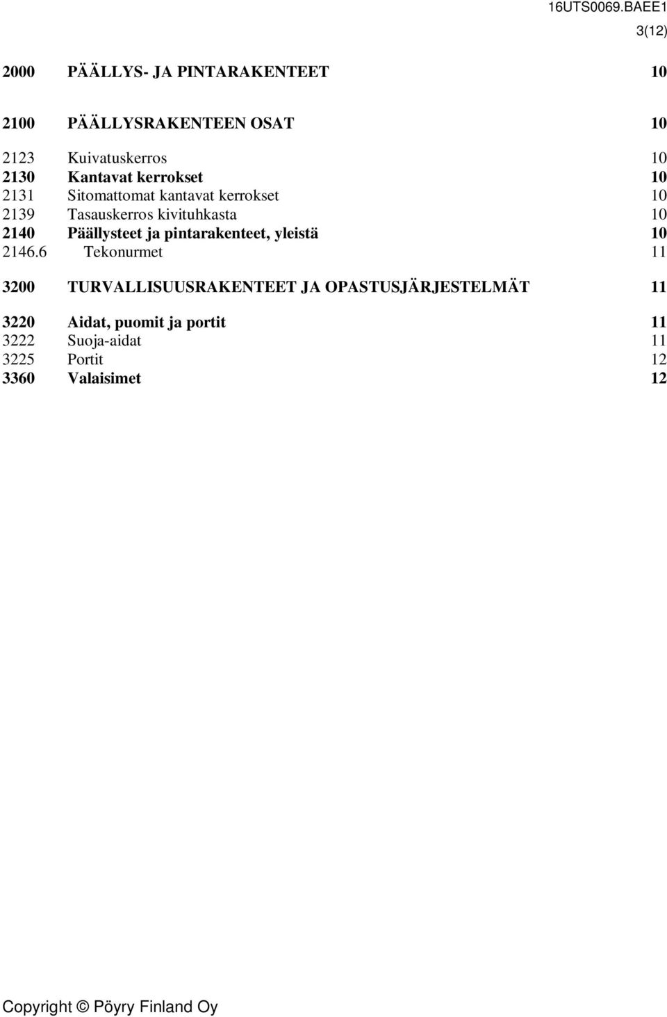 Päällysteet ja pintarakenteet, yleistä 10 2146.