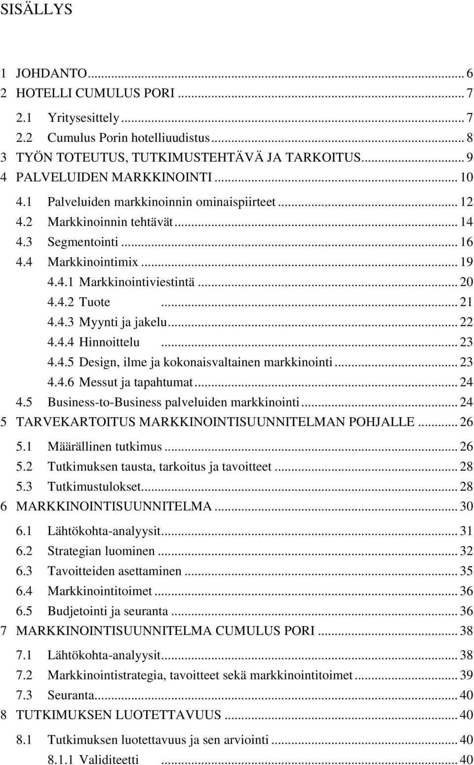 heidi hukkanen markkinointisuunnitelma hotelli cumulus porille pdf markkinointisuunnitelma