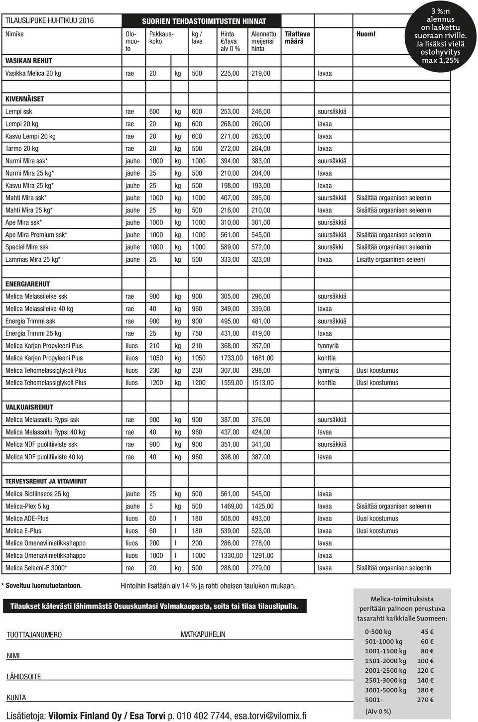 Ja lisäksi vielä ostohyvitys max 1,25% KIVENNÄISET Lempi ssk rae 600 kg 600 253,00 246,00 suursäkkiä Lempi 20 kg rae 20 kg 600 268,00 260,00 lavaa Kasvu Lempi 20 kg rae 20 kg 600 271,00 263,00 lavaa