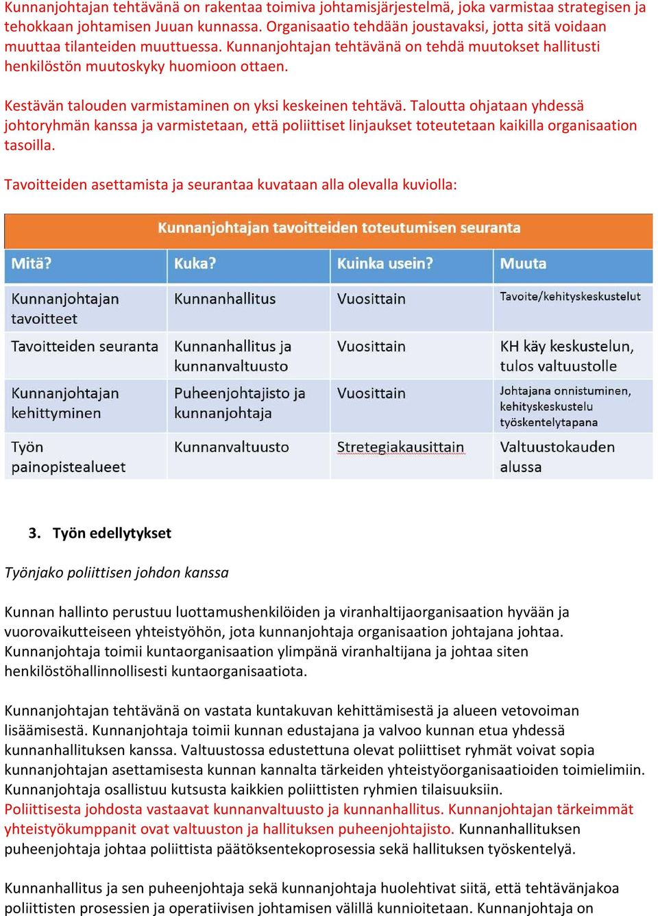 Kestävän talouden varmistaminen on yksi keskeinen tehtävä. Taloutta ohjataan yhdessä johtoryhmän kanssa ja varmistetaan, että poliittiset linjaukset toteutetaan kaikilla organisaation tasoilla.