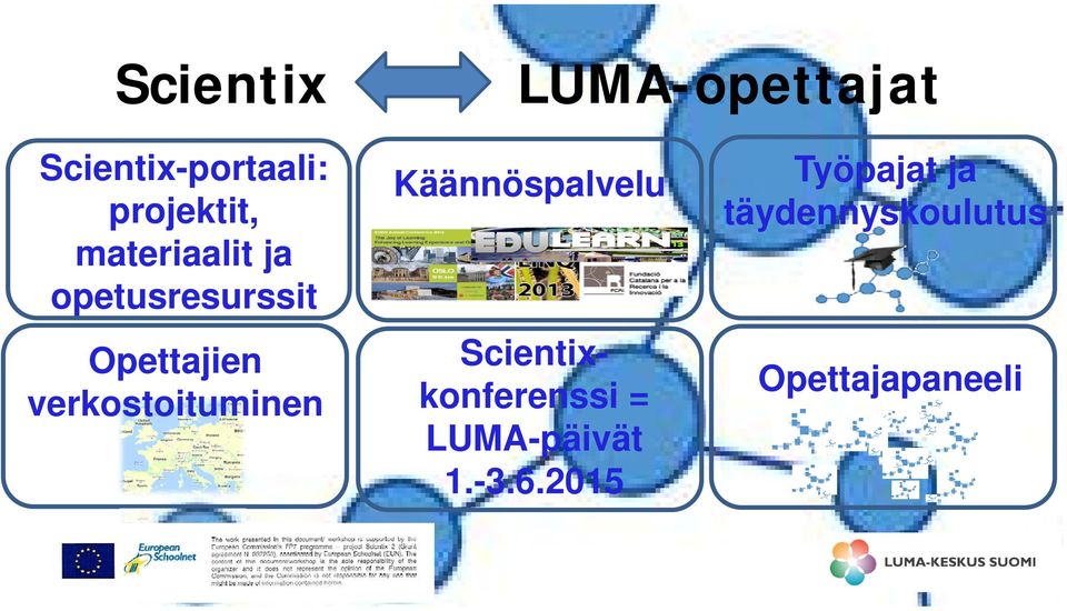 Opettajien Scientix- verkostoituminen konferenssi =