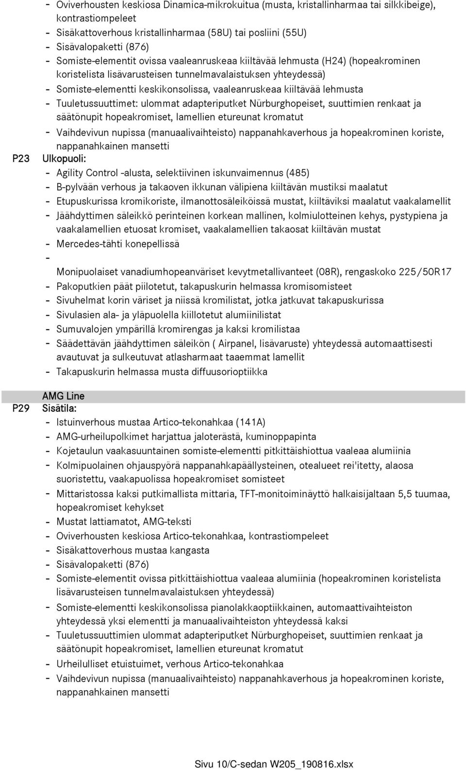 kiiltävää lehmusta - Tuuletussuuttimet: ulommat adapteriputket Nürburghopeiset, suuttimien renkaat ja säätönupit hopeakromiset, lamellien etureunat kromatut - Vaihdevivun nupissa (manuaalivaihteisto)