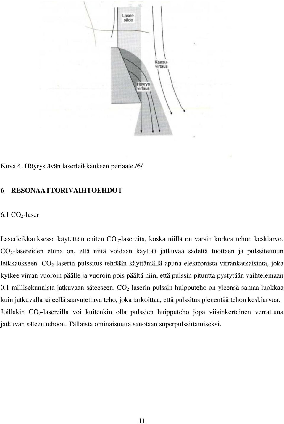 CO 2 -laserin pulssitus tehdään käyttämällä apuna elektronista virrankatkaisinta, joka kytkee virran vuoroin päälle ja vuoroin pois päältä niin, että pulssin pituutta pystytään vaihtelemaan 0.