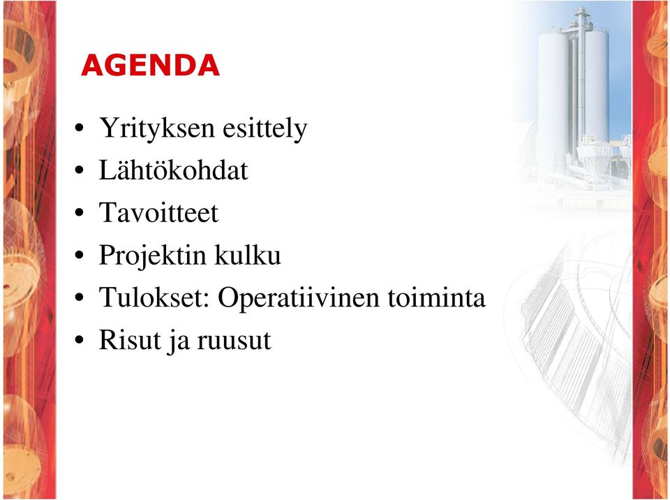 Projektin kulku Tulokset: