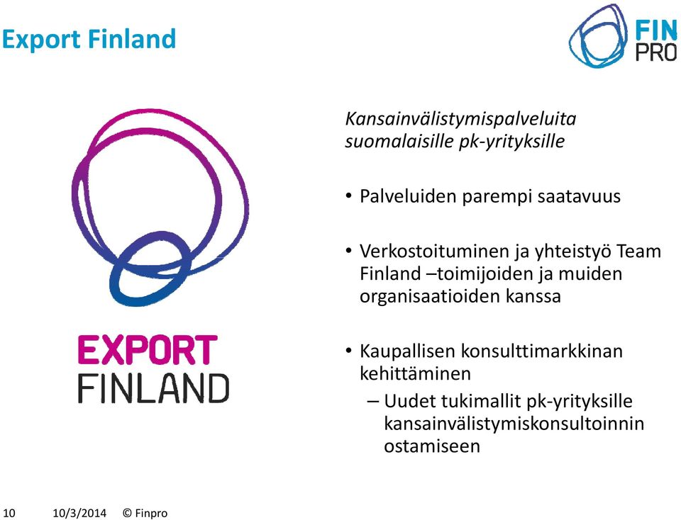 toimijoiden ja muiden organisaatioiden kanssa Kaupallisen konsulttimarkkinan